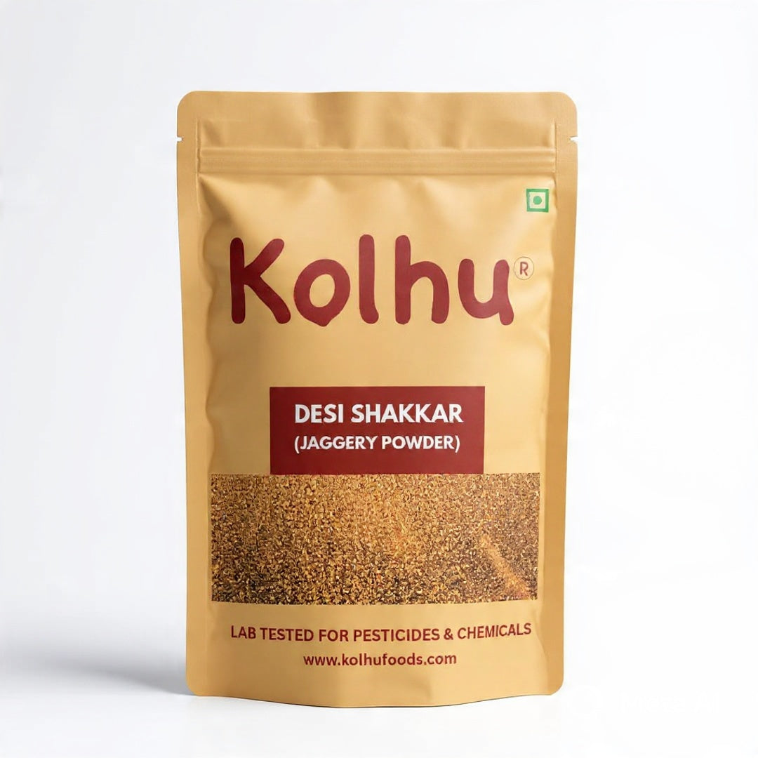 Kolhu Desi Shakkar (Jaggery Powder) 2Kg, 2x1Kg