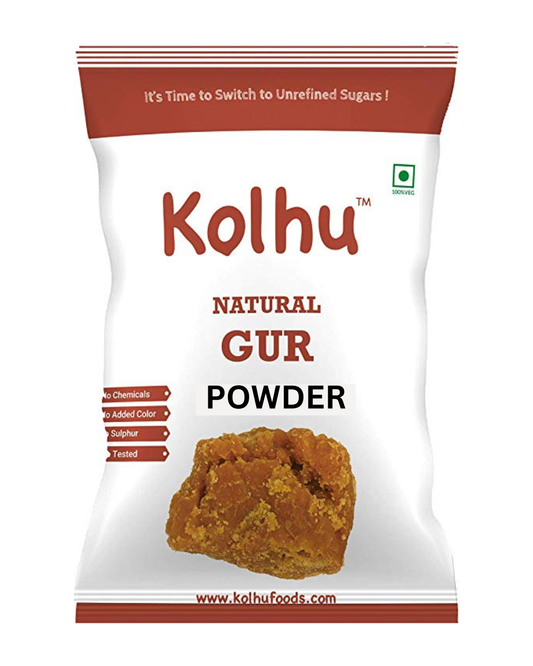 Kolhu Natural Gur Powder (Jaggery Powder) 1.6Kg (400gx4)