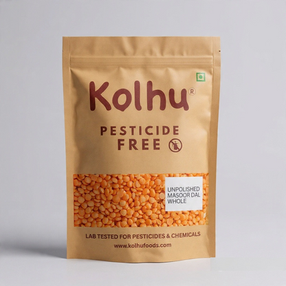 Kolhu Pesticide Free Masoor (Red, Whole) Dal