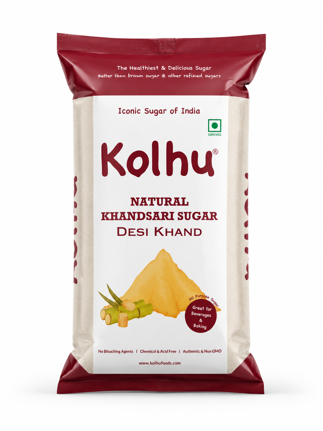 Kolhu Natural Khandsari Sugar (Desi Khand)