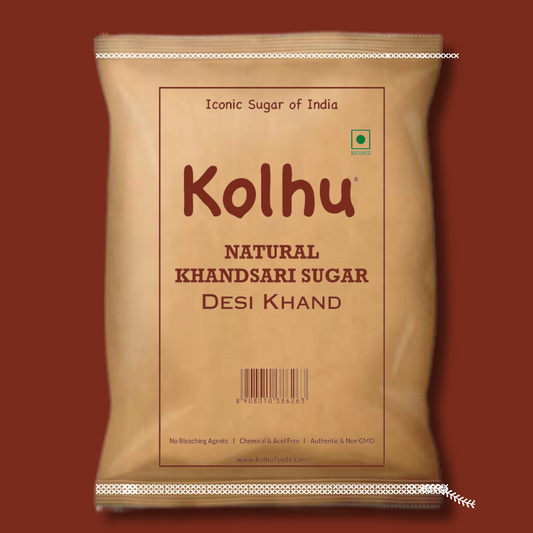 Natural Khandsari Sugar (Desi Khand) 30Kg PP Bulk Bag