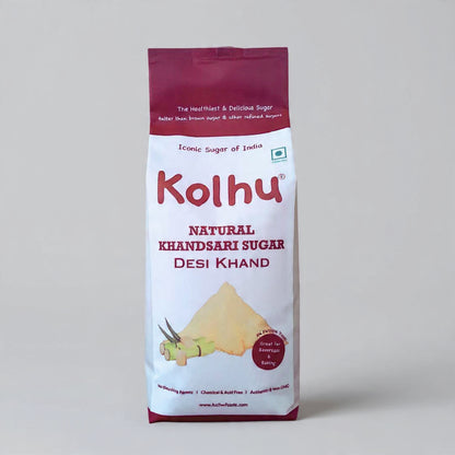Kolhu Natural Khandsari Sugar (Desi Khand) 20Kg (1Kgx20)