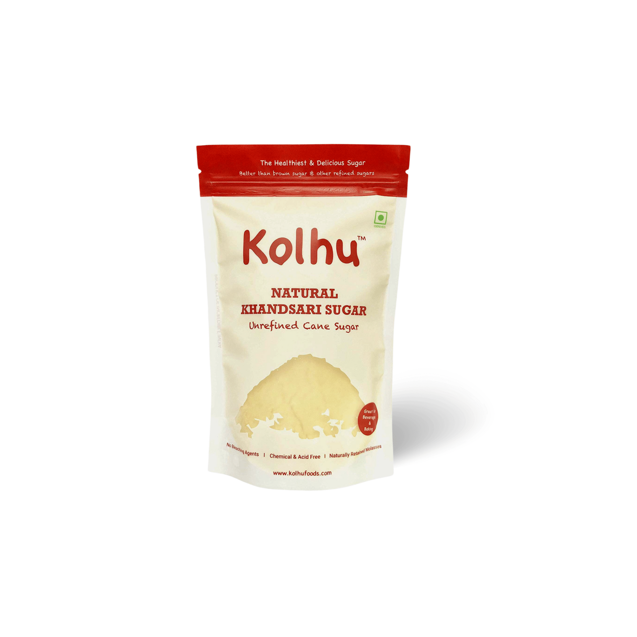 Kolhu Natural Khandsari Sugar 5Kg [Pack of 10, 500g Each] [Desi Khand, Raw Sugar]