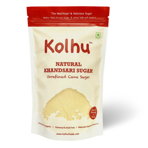 Kolhu Natural Khandsari Sugar 20Kg [Pack of 40, 500g Each] [Desi Khand, Raw Sugar]